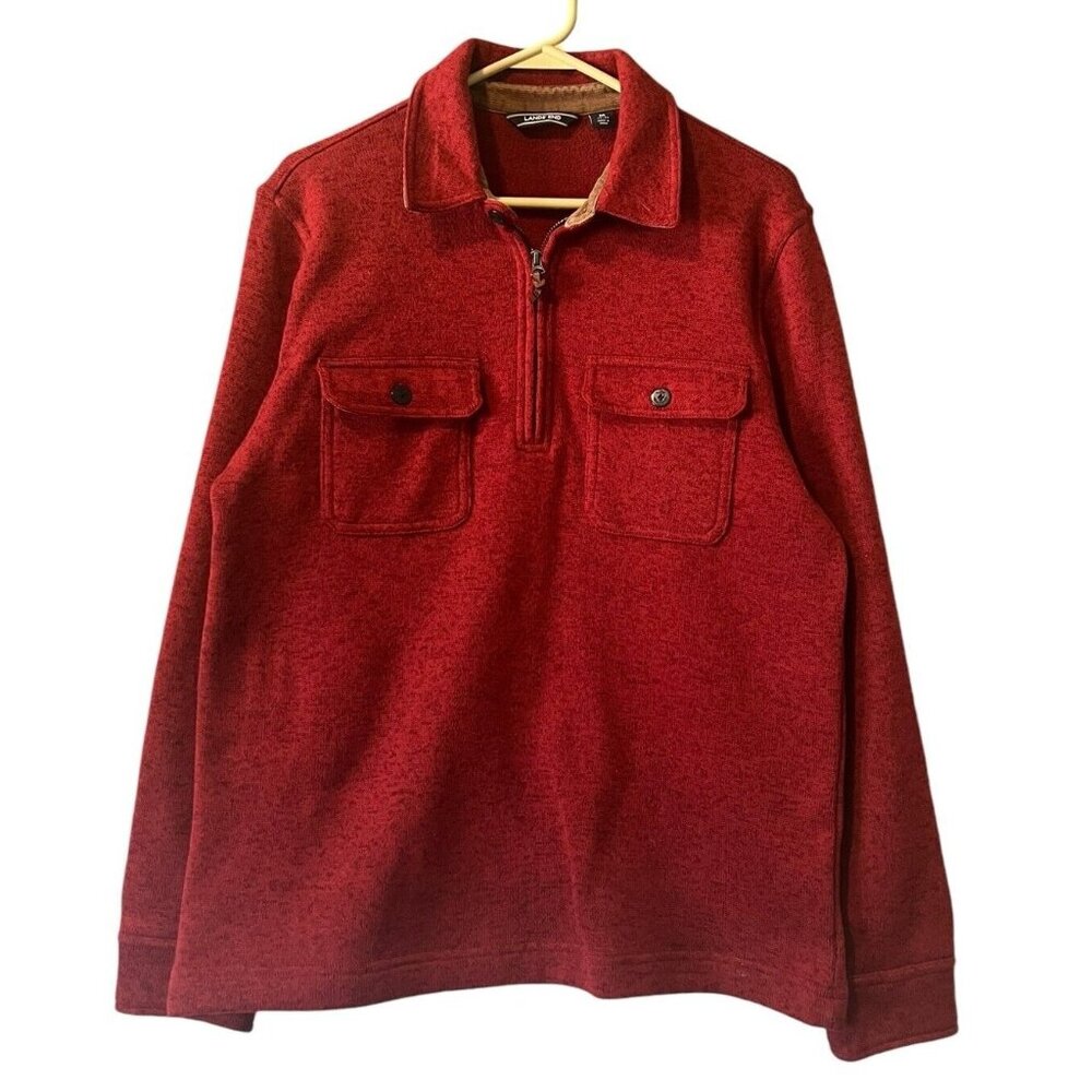 Lands' End Women's Size Medium 1/4 Zip Sweater Classic Preppy Modern